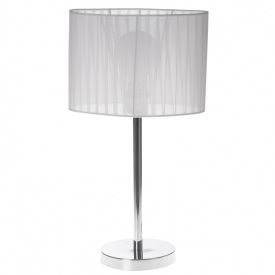 Настольная лампа с абажуром Brille 60W BL-093 Хром
