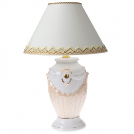 Настольная лампа прованс с абажуром Brille 40W TL-58 Белый