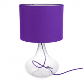 Настольная лампа в современном стиле с абажуром Brille 60W TL-138 Бесцветный