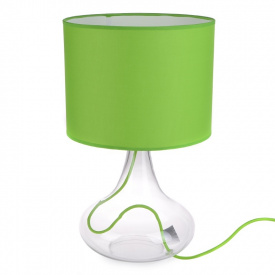 Настольная лампа в современном стиле с абажуром Brille 60W TL-138 Бесцветный