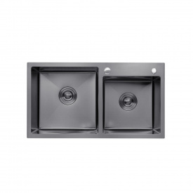 Мойка кухонная Kroner Handmade (Krp) Pvd Schwarze-7843Zhm D3.0-1.0T215
