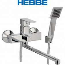 Смеситель для ванны длинный нос HESBE Kubus EURO (Chr-006)