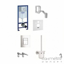 Комплект инсталляции для унитаза Grohe Rapid SL 6 в 1 клавиша слива Skate 39000000