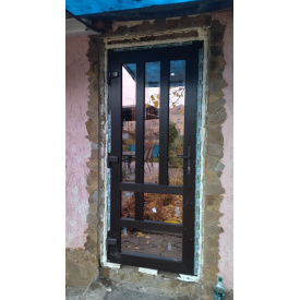 Металопластикові двері вхідні Віконда колір венге 600х1000х2000 мм