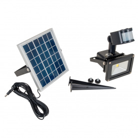 Прожектор с солнечной батареей Brille LED IP65 10W HL-42 Черный 32-546