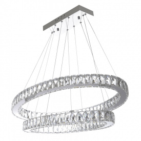 Люстра Brille Хрустальные кольца LED 96W Хром