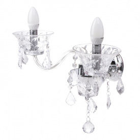 Бра хрустальное свеча Классическое Brille 60W BCL-278 Хром