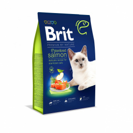 Сухой корм для стерилизованных котов Brit Premium by Nature Cat Sterilized Salmon с лососем 8 кг (8595602553259)