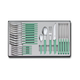 Набор столовых приборов Victorinox Swiss Modern Table Set 24 предмета Зеленый (6.9096.12W41.24)