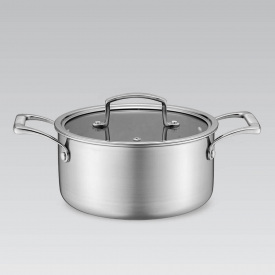 Кастрюля профессиональная с крышкой Maestro MR-3504-20 3.1 л Хром
