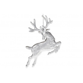 Новогодняя игрушка BonaDi Олень 19 см 8 шт Серебристый (113-593)