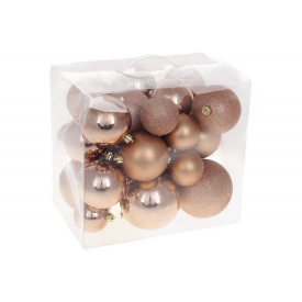 Шар новогодний BonaDi D-6/8/10 см 26 шт Карамель (147-554)