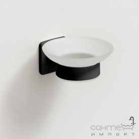 Мыльница подвесная Liberta Nook Black матовое стекло/матовый черный