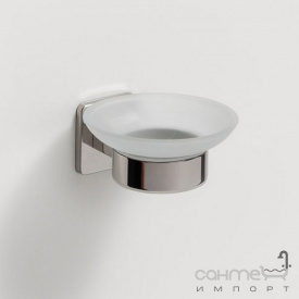 Подвесная мыльница Liberta Nook Steel полированная нержавеющая сталь (хром)/матовое стекло