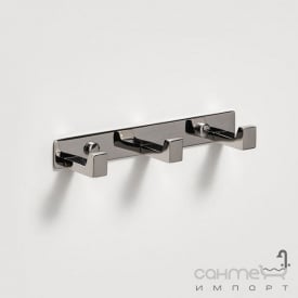 Вешалка с тремя квадратными крючками Liberta Unit Steel полированная нержавеющая сталь (хром)