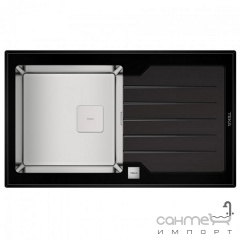 Кухонная мойка Teka Diamond 1B 1D 86 115100011 черное стекло Черновцы