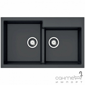 Гранитная кухонная мойка Fabiano Navio 86x55x20 Grey Metallic серый металлик