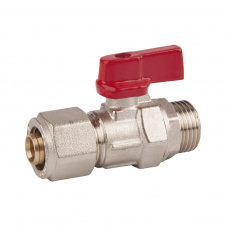 Кран шаровой обжимной SD Forte 20х3/4 НР SF262W20