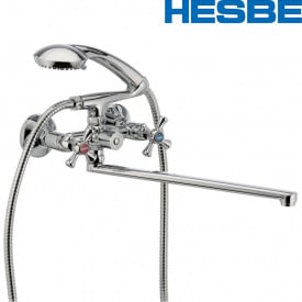 Змішувач для ванни довгий гусак HESBE SMES EURO (Chr-140)