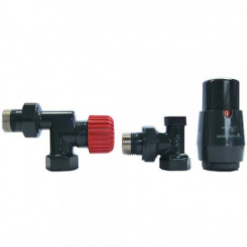 Термокомплект аксиальный Vario Term AXI ELEGANCKIE черный матовый угловой