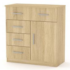 Комод Компанит 1-3-1 Дуб сонома (80х39х85 см)