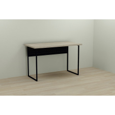 Компьютерный стол Ferrum-decor Майк 75x100x60 черный ДСП Дуб Сонома 32мм