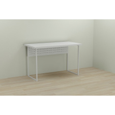 Фото - Комп'ютерний стіл Ferrum-decor Майк 75x140x70 білий ДСП Біле 32мм Комп'ютерний стіл Ferrum-decor Майк 75x140x70 білий ДСП Біле 32мм