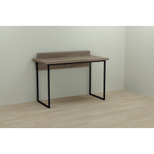 Фото - Компьютерный стол Ferrum-decor Скай 76x140x70 черный ДСП Дуб Сонома Трюфель 32мм Компьютерный стол Ferrum-decor Скай 76x140x70 черный ДСП Дуб Сонома Трюфель 32мм