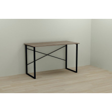 Фото - Компьютерный стол Ferrum-decor Дейв 75x140x60 черный ДСП Дуб Сонома Труфель 16мм Компьютерный стол Ferrum-decor Дейв 75x140x60 черный ДСП Дуб Сонома Труфель 16мм
