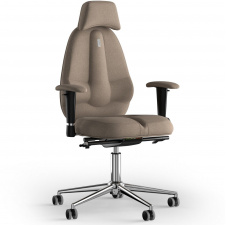 Кресло KULIK SYSTEM CLASSIC Ткань с подголовником без строчки Карамельный (12-901-BS-MC-0502)
