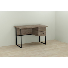 Фото - Компьютерный стол Ferrum-decor Дакота 76x120x60 черный ДСП Дуб Сонома Труфель 32мм Компьютерный стол Ferrum-decor Дакота 76x120x60 черный ДСП Дуб Сонома Труфель 32мм