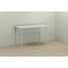 Фото - Комп'ютерний стіл Ferrum-decor Майк 75x120x60 білий ДСП Біле 32мм Комп'ютерний стіл Ferrum-decor Майк 75x120x60 білий ДСП Біле 32мм
