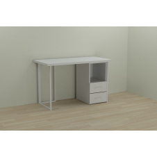 Фото - Комп'ютерний стіл Ferrum-decor Отто 75x120x60 білий ДСП Біле 32мм Комп'ютерний стіл Ferrum-decor Отто 75x120x60 білий ДСП Біле 32мм