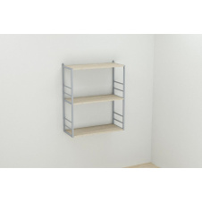 Книжкова полиця універсальна Ferrum-decor Стім 2 74x63x26 сірий ДСП Дуб Сонома 16мм (XK00052)