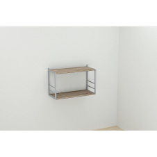 Книжная полка универсальная Ferrum-decor Стим 1 38x63x26 серый ДСП Дуб Сонома Трюфель 16мм (XK00035)
