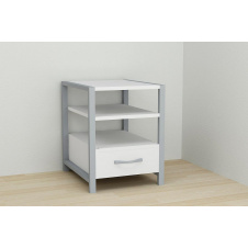 Тумба Ferrum-decor Вивьен 1/1 50x41x40 см Белый / Серый (XK00103)