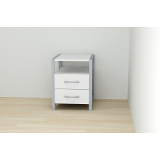 Тумба Ferrum-decor Вивьен 2/2 50x41x40 см Белый / Серый (XK00121)
