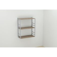 Книжная полка универсальная Ferrum-decor Стим 2 74x63x26 серый ДСП Дуб Сонома Трюфель 16мм (XK00053)