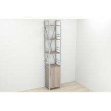 Этажерка 4/34 Ferrum-decor Серии Конект с тумбой 179x34x28 Серый ДСП Сонома Трюфель (FD1060)