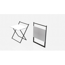 Стол трансформер Компакт 1 Ferrum-decor 750x790x720 Черный металл ДСП Белый 16 мм (KOM101)
