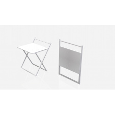 Стол трансформер Компакт 1 Ferrum-decor 750x790x720 Белый металл ДСП Белый 16 мм (KOM108)