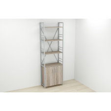 Етажерка 4/60 Ferrum-decor Серії Конект із тумбою 179x60x28 Сірий ДСП Сонома Трюфель (FD1081)