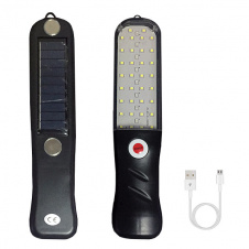 Фонарь ручной LED Сharging working lamp на аккумуляторе USB-зарядка магнит солнечная панель CWL52