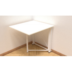 Стол-книжка трансформер Орион 1 Ferrum-decor 750x810x730 Белый металл ДСП Белый 16 мм (ORI108) Гуляйполе
