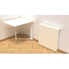 Стол-книжка трансформер Орион 1 Ferrum-decor 750x810x730 Белый металл ДСП Белый 16 мм (ORI108) Гуляйполе