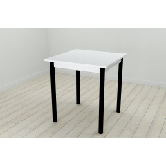 Стіл кухонний Ferrum-decor Агата 75x70x70 Чорний ДСП Біле 16мм (AGA0008) Нововолинськ