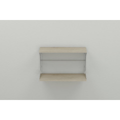 Полиця настінна Ferrum-decor Букін 330x600x240 метал Білий ДСП Сонома 16 мм (BUK0032) Нова Прага