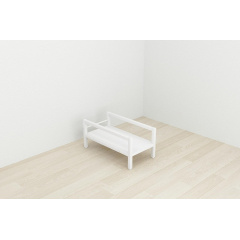 Підставка для системного блоку Ferrum-decor Нікі 21x24x45 Білий ДСП Біле 16мм (NIK0008) Бучач