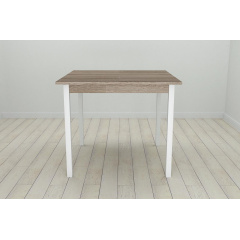 Стол кухонный Ferrum-decor Диего 75x80x80 Белый ДСП Сонома Трюфель 16мм (DIE0040) Запорожье