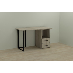 Компьютерный стол Ferrum-decor Отто 75x120x70 черный ДСП Дуб Сонома 16мм Чернигов